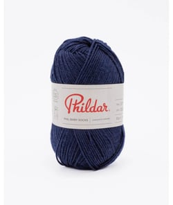 Pelote de Laine Mérino Phil Baby & Socks - Chaleur et Douceur pour Petits Pieds Marine Bleu