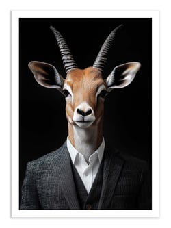 Affiche 50 x 70 cm -  Antelope Wild Suits - Philippe Hugonnard