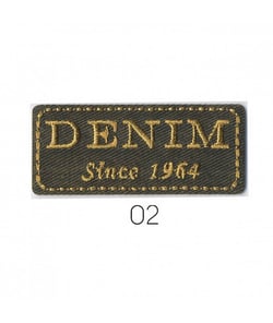 Ecussons Thermocollant Denim Since 1964 6 X 2,5 cm - Mediac 02 Or