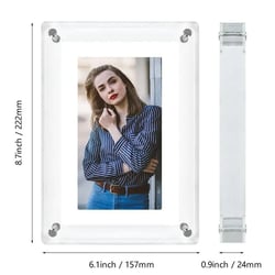 Cadre Photo Numérique 7 Pouces HD Affichage IPS Anti-Rayures Batterie Longue Durée YONIS