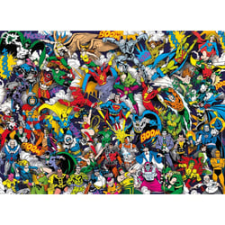 Puzzle impossible dc / justice league 1000 pieces - collection super heroes - clementoni - 39599