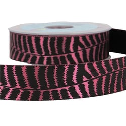 Bobine 20m Ruban zébré Rose fuchsia 16mm