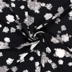 Tissu Jersey Milano  Ponte Di Roma Motifs Abstraits sur fond Noir