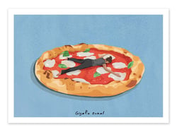 Affiche 30 x 40 cm - Pizza Girl - Giselle Dekel