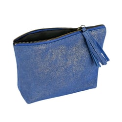TROUSSE POMPON - CUIR Julo - 18x15 cm
