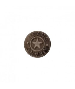 Bouton jeans métal pied étoile 18mm - Prym Acier Noir