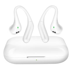 LinQ Écouteurs Bluetooth Crochet d'Oreille avec Microphone Blanc