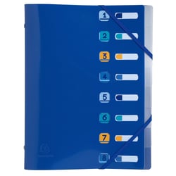 Trieur 8 compartiments polypropylène recyclé BeeBlue - A4 - Bleu marine - x 10 - Exacompta
