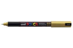 Lot de 12 marqueurs peinture pointe extra-fine 0,7 mm - POSCA - Or - PC1MR