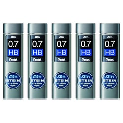 Mine de rechange Pentel - AIN STEIN C277 - 0,7 mm - Dureté HB - Lot de 5