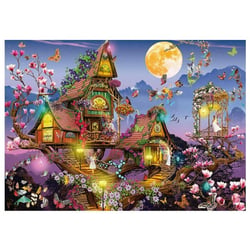 Puzzle la cabane enchantee des fees papillons 500 pieces - monde feerique et fantastique - educa - 19554