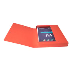 Boite de classement Exabox Dos 40mm Carte lustrée - A4 - Rouge - x 8 - Exacompta