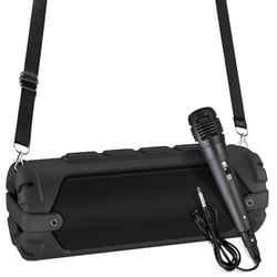 Haut-Parleur Bluetooth Portable 20W Avec Micro Et Bandoulière Noir YONIS