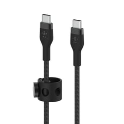 Belkin Câble USB C Power Delivery 60W Certifié USB-IF Silicone Tressé 1m Noir