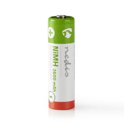 Nedis Lot de 4 Piles Rechargeables NiMH AA 1.2V DC 2600mAh Pré-rechargées