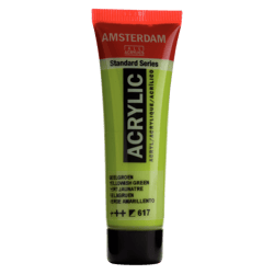 Peinture acrylique en tube - Vert jaunâtre - 617 - Amsterdam - 20ml