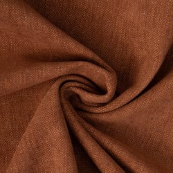 Tissu Lin d'ameublement toucher velours et envers antidérapant uni Marron