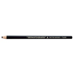 Crayon gras UNI-BALL DERMATOGRAPH 7600 - Noir - Lot de 12