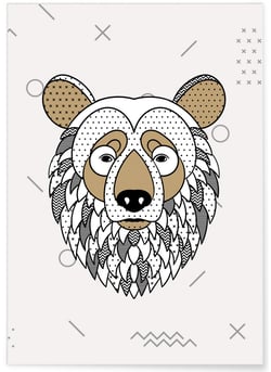 Affiche Ours scandinave | A3 : 29,7x42cm