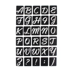 MégaCréa DIY - Pochoir adhésif Alphabet Script 14x20 cm