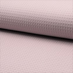 Tissu Nid d'abeille Vieux rose pâle