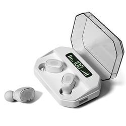 Écouteurs Bluetooth Sans Fil 5.0 Affichage Tactile Son Clair Longue Autonomie Blanc YONIS