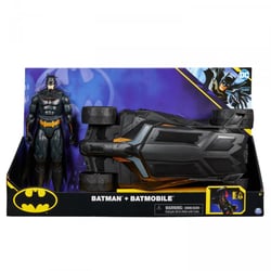 Pack batmobile + figurine batman 30 cm batman - SpinMaster - Bleu