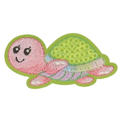 Ecusson thermocollant aquatique tortue 5,5cm x 4,5cm
