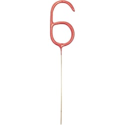 Cierge Magique Rose Gold 17 cm - Chiffre 6