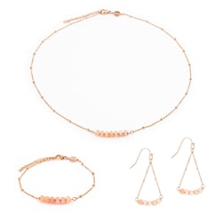 Collier, bracelet et boucles d'oreilles Piana en pierres de Soleil - Sloya