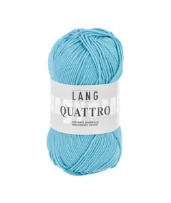 Fil à tricoter 100% coton QUATTRO - Lang Yarns 79 Bleu