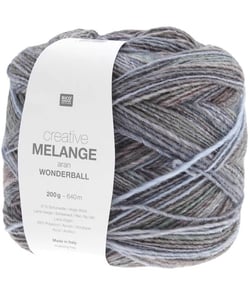 Pelote de laine Creative Melange Aran Wonderball - 200 GR - Rico Design 28 Multicolore Clouds