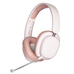 Casque Audio Sans Fil Réduction De Bruit Pour Jeux Avec Micro Pliable 20h Rose YONIS