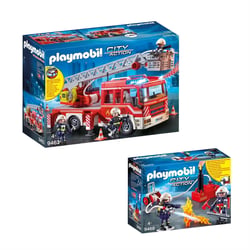 City Action - Set de 2 Boîtes Playmobil sur le thème des pompiers