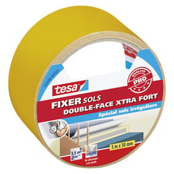 Rouleau ruban adhésif double face extra-fort spécial sols irréguliers Tesa 5m x 50mm