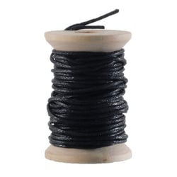 Graine Créative - Cordon en coton ciré Noir 5m