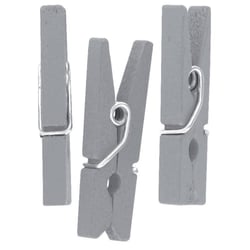 Pinces à linge en bois argent 2,5 cm 50 pièces