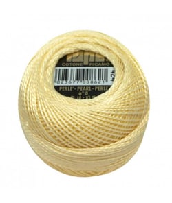 Coton perlé ISPE N°8 - 10GR - Distrifil 424 Jaune pale