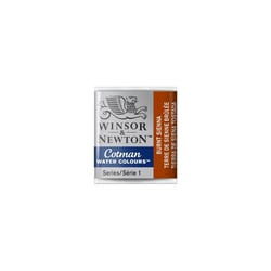 Peinture aquarelle fine - 1/2 godet - Terre de sienne brûlée - Cotman - Winsor et Newton