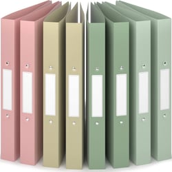 8 x Classeur A4 - Avec 2 Anneaux 30mm, Jusqu'à 200 feuilles, Dos de 3,5 cm, Terre- ACROPAQ