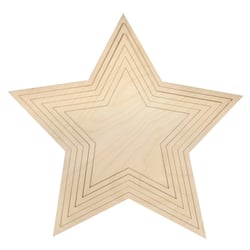 Rayher - Etoiles en bois 42,5cm 6 pièces