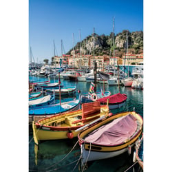 Tableau sur toile bateaux port de Nice 45x65 cm
