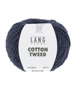 Pelote de Coton et Soie COTTON TWEED - Lang Yarns 25 Bleu
