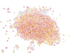 1000 PERLES DE ROCAILLE tons de rose et blanc - mélange multicolore ø 2 mm 12/0 - creation bijoux
