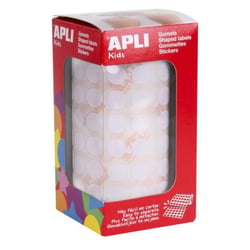 Apli Agipa - Gommettes rouleau Rond Ø 10,5 mm Blanc x 5 192
