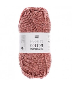 Fil à tricoter FASHION COTTON MÉTALLISÉ DK - Rico Design 19 Rouge