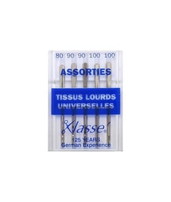 Aiguilles universelles pour machines - KLASSE taille n°Assorties 80/12, 90/14, 100/16