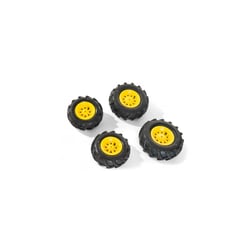 rollyTrac Air Tyres 4 Pneus de tracteur Jaune - Rolly Toys