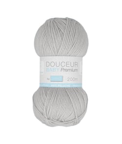 Fil à tricoter Douceur Baby Premium - Trimits : Idéal pour les Tricots de Bébé 166 Gris