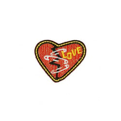 Ecusson thermocollant Cœur brisé 3cm x 4cm